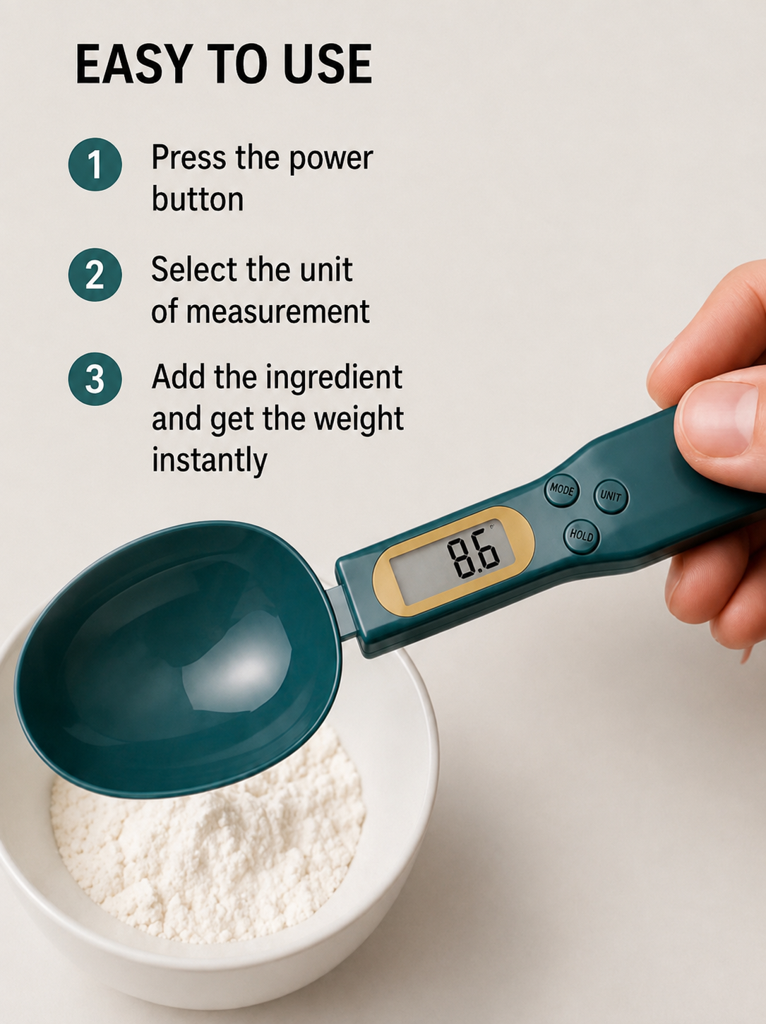 Digital measuring spoon
