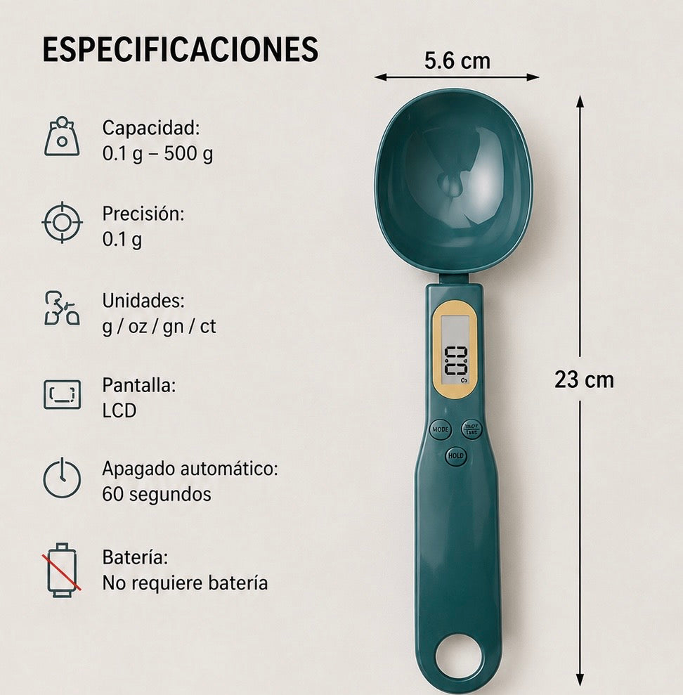 Cuchara medidora digital
